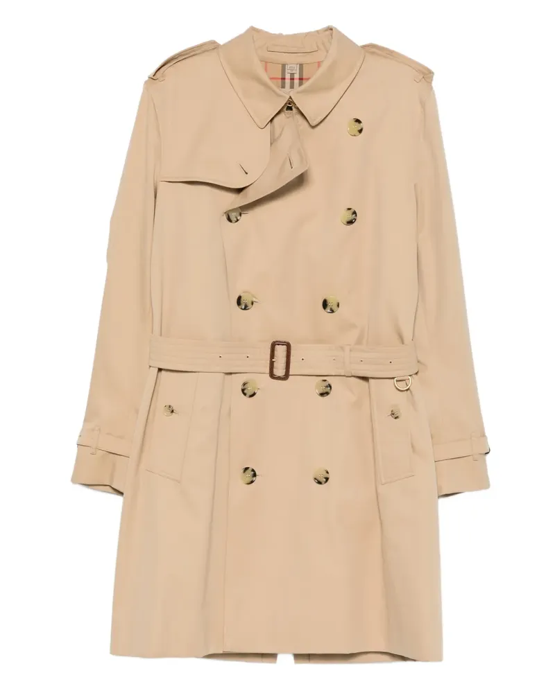 Burberry Kensington Midimantel mit Gürtel - Nude Nude