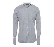 Gestreiftes Button-down-Hemd - Blau