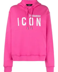 Dsquared2 Hoodie mit Logo-Print Rosa