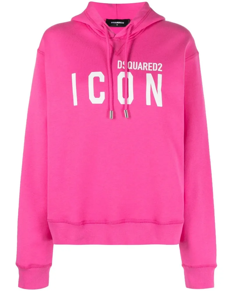 Dsquared2 Hoodie mit Logo-Print Rosa