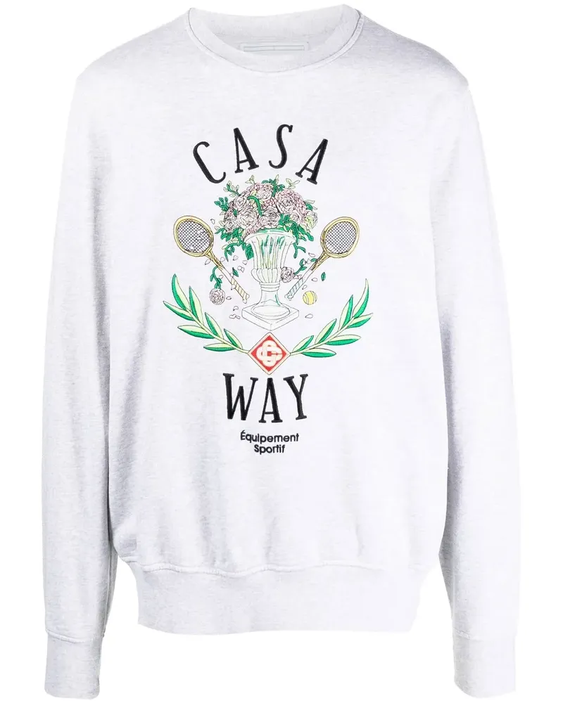 Casablanca Paris Sweatshirt mit Logo-Stickerei - Grau Grau