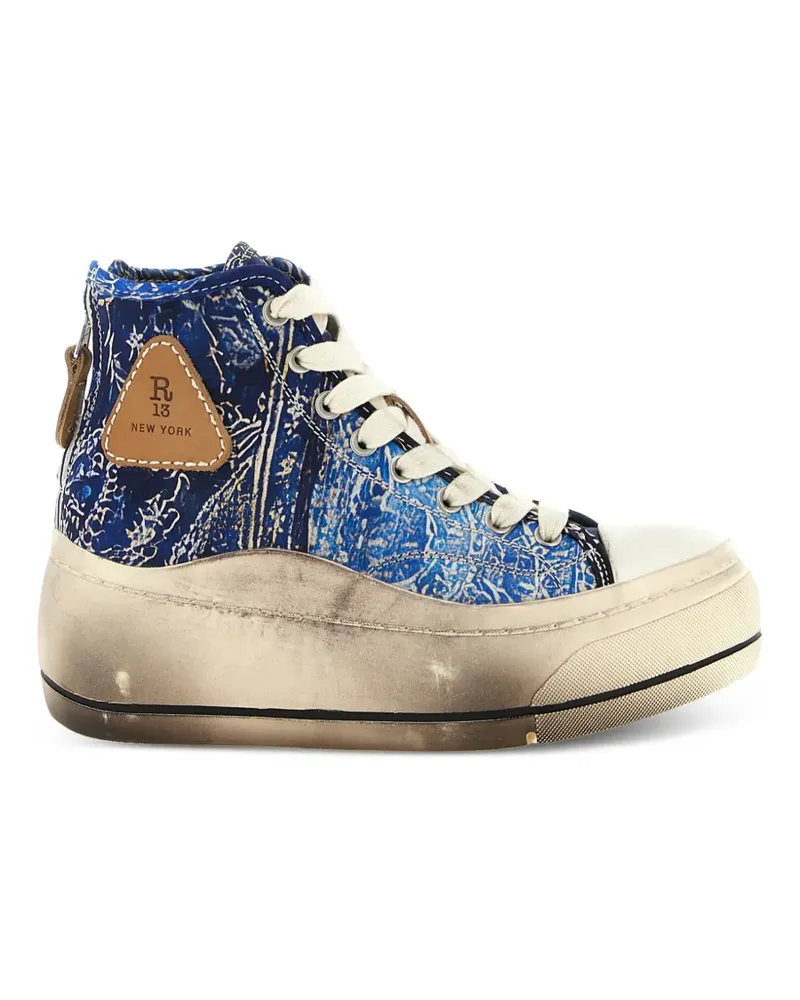 R13 Kurt Bandana platform sneakers - Blau Blau