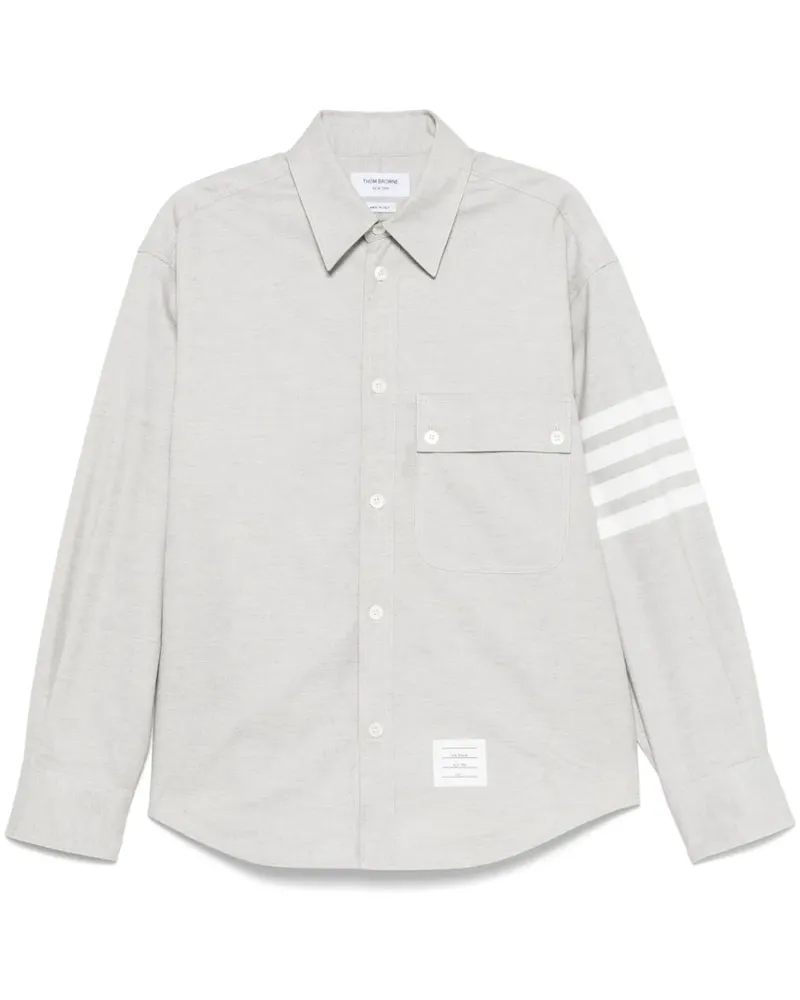 Thom Browne Hemd mit Streifen - Grau Grau