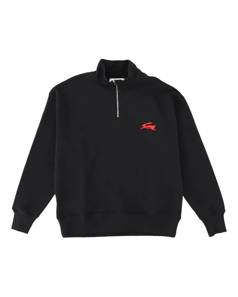 MSGM Hasen-Sweatshirt mit Viertelreißverschluss - Schwarz Schwarz