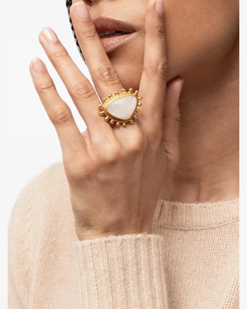 Sylvia Toledano Dot moonstone ring - Weiß Weiß