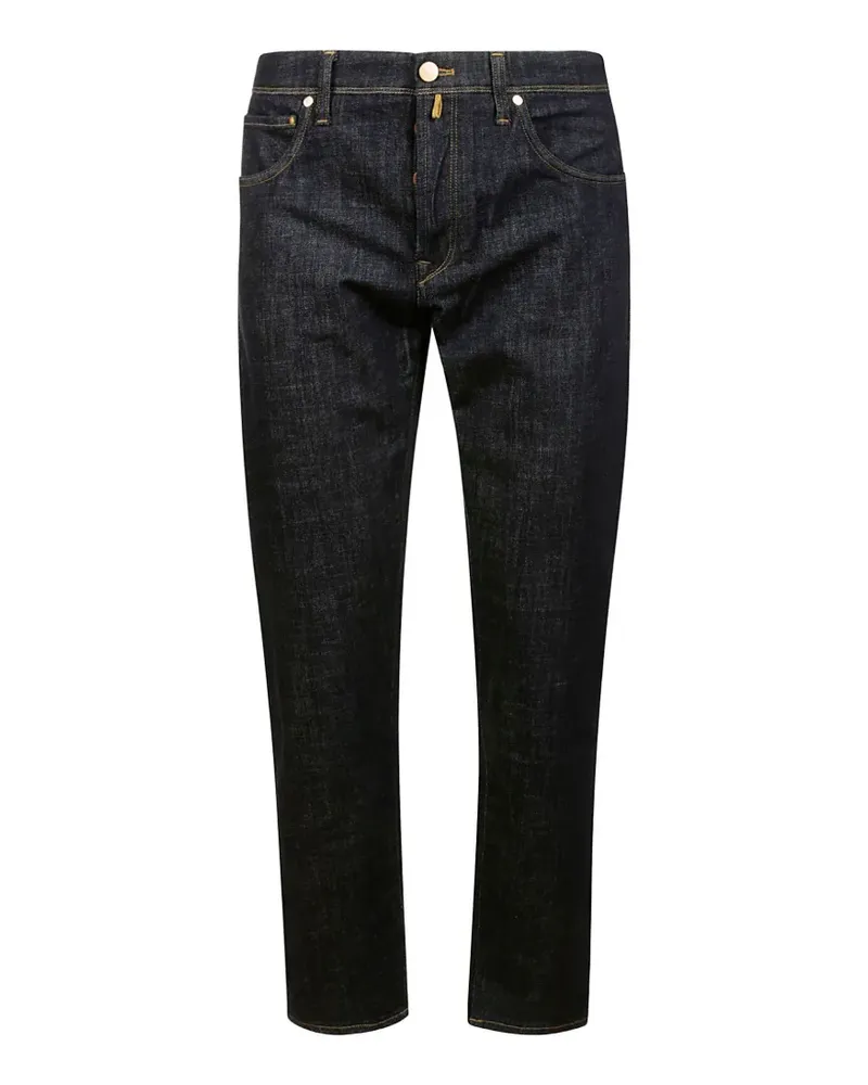 Incotex Jeans mit Logo-Patch - Blau Blau