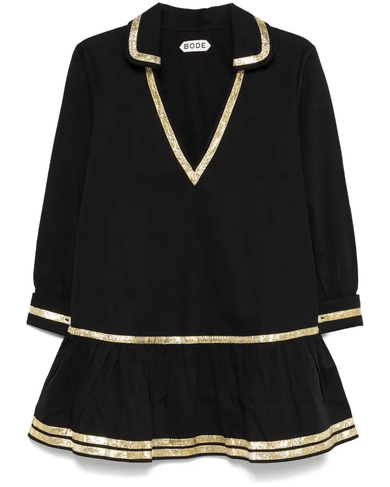 BODE Tinsel Tape Minikleid - Schwarz Schwarz