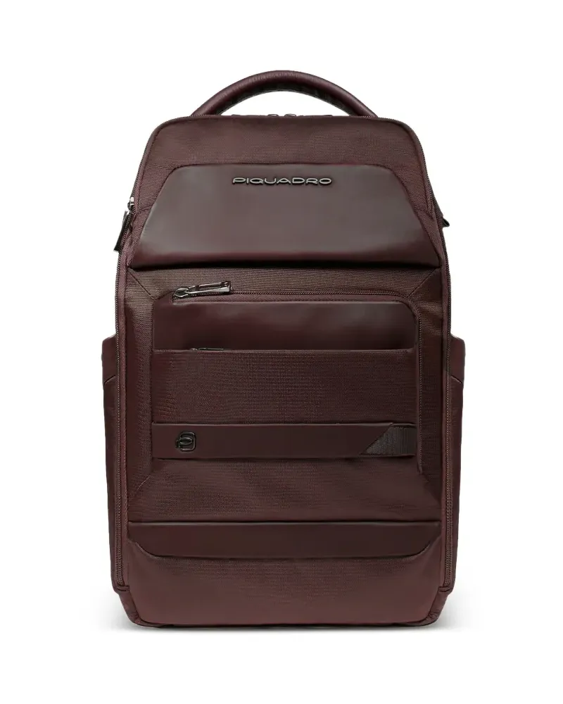 Piquadro Rucksack mit Logo-Schild - Braun Braun