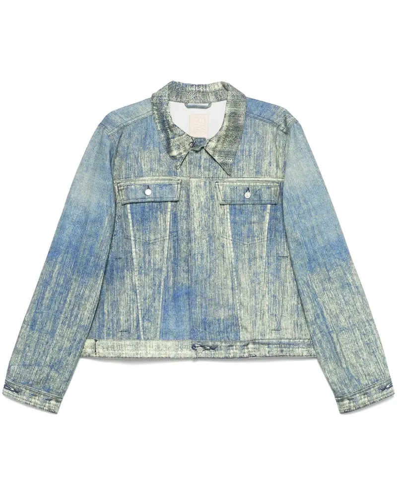 Camper Jeansjacke mit Print - Blau Blau