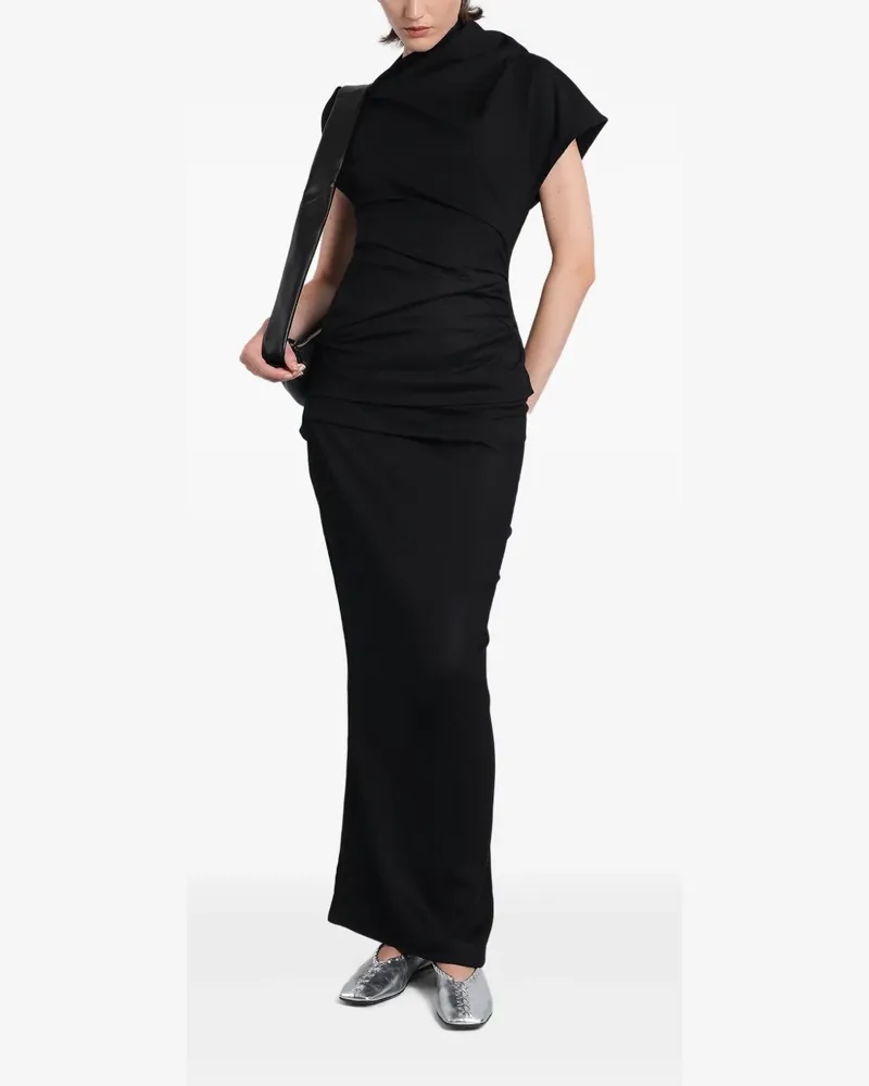 Entire Studios Drapiertes Top - Schwarz Schwarz