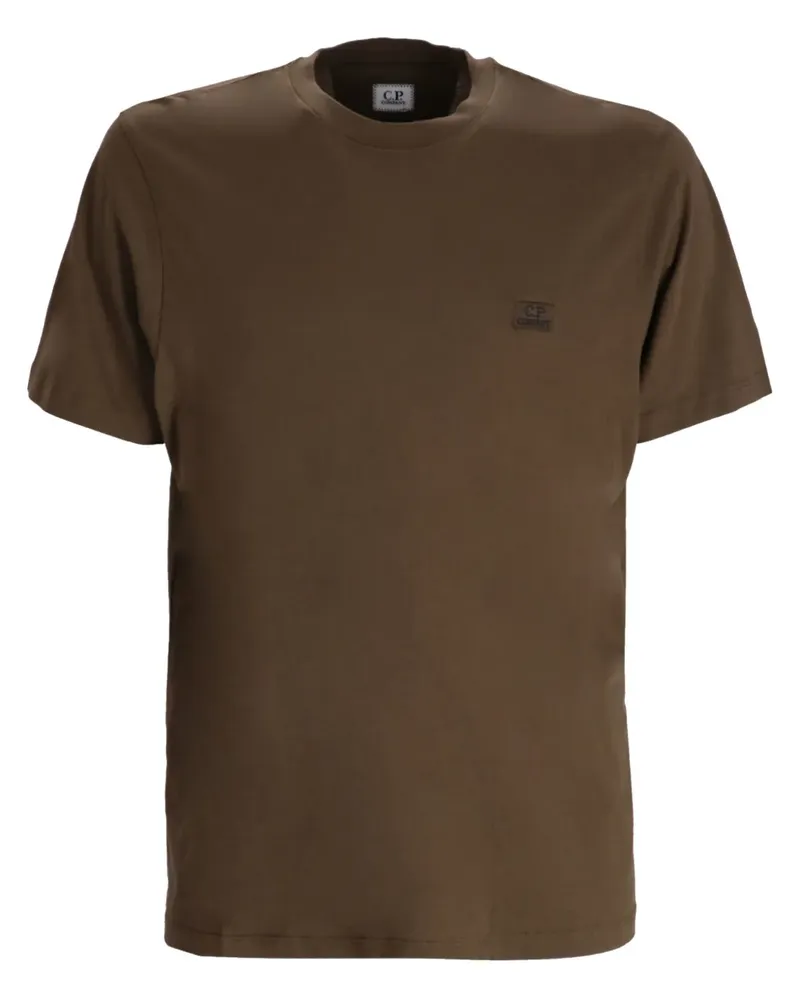 C.P. Company T-Shirt mit Logo-Patch - Grün Grün