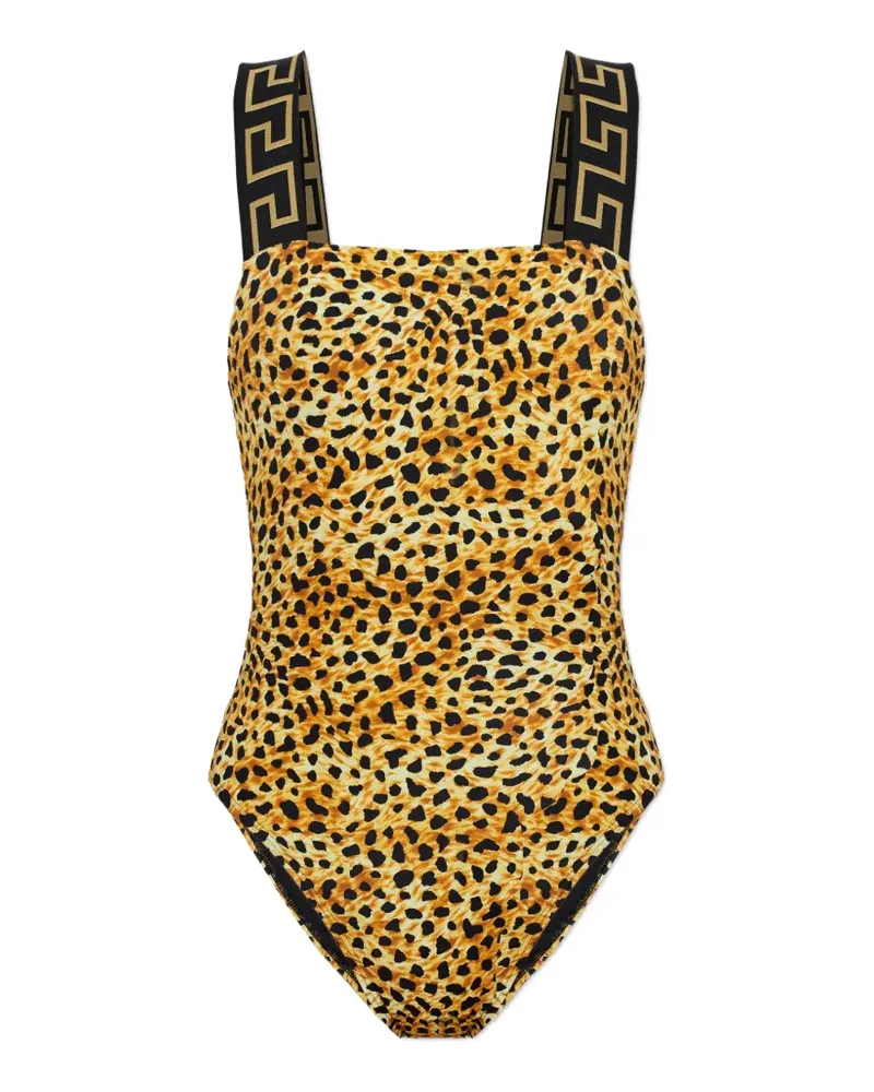 Versace leopard-print swimsuit - Gelb Gelb
