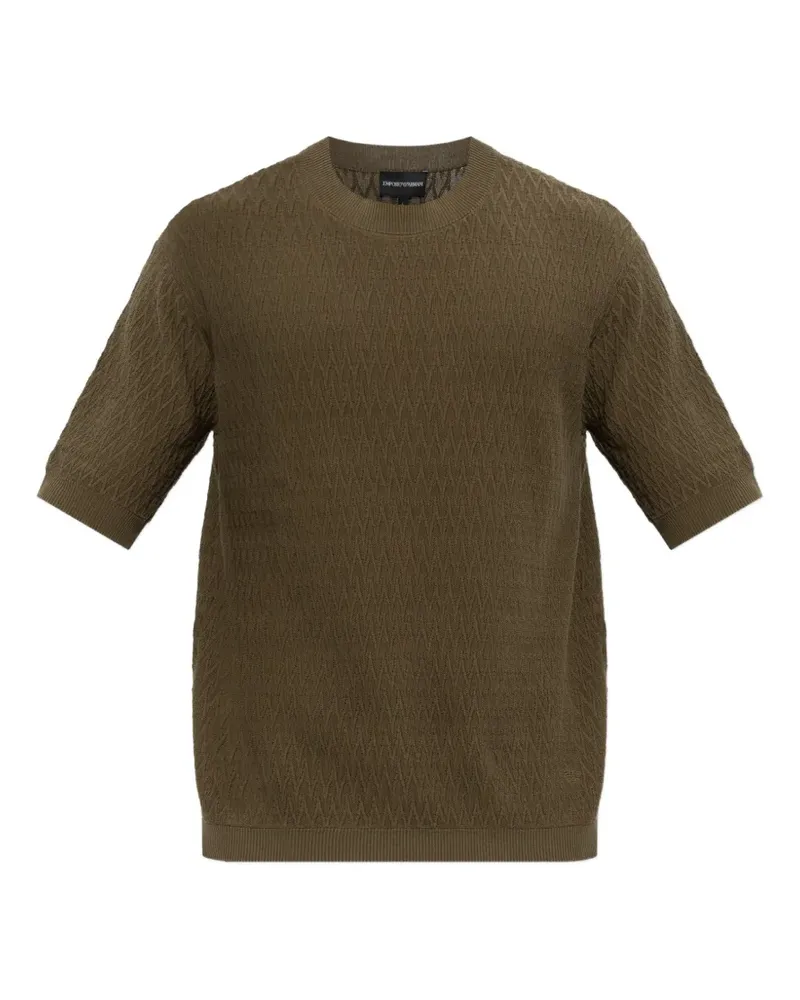 Emporio Armani Strukturiertes T-Shirt - Grün Grün