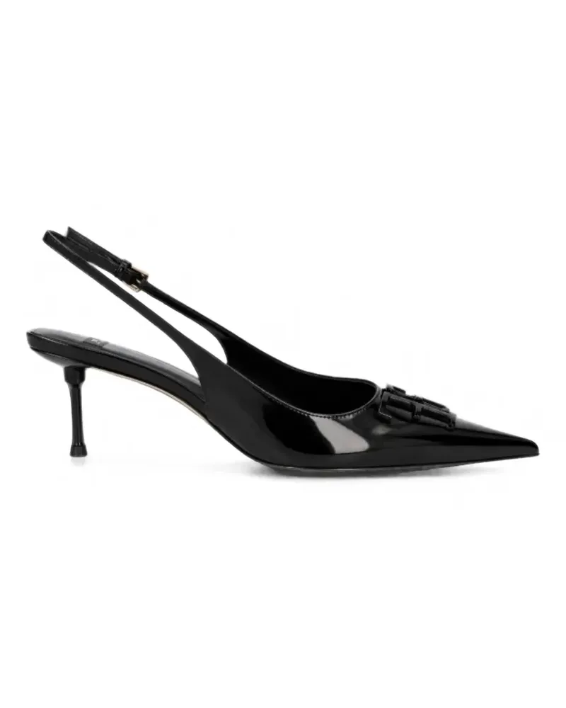 Elisabetta Franchi patent-leather slingback shoes - Schwarz Schwarz