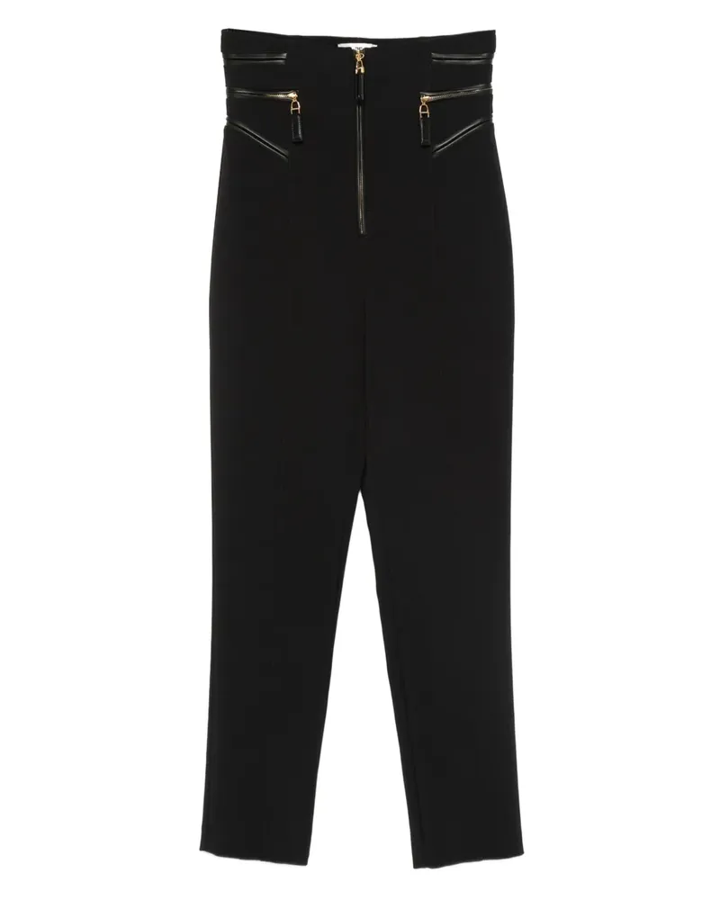 Elisabetta Franchi Gerade Hose mit Reißverschlussdetail - Schwarz Schwarz