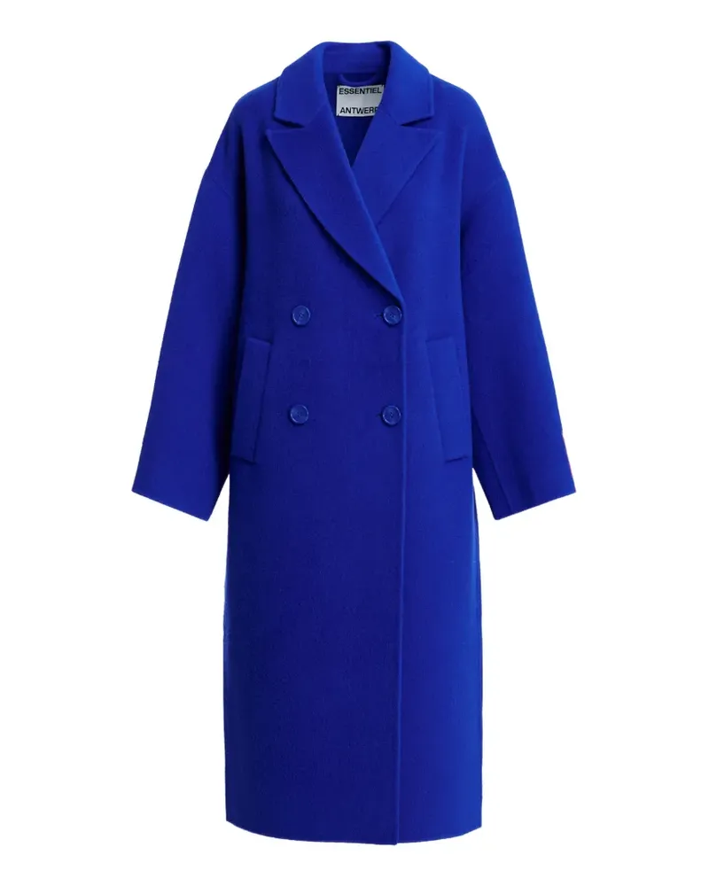 Essentiel Doppelreihiger Oversized-Mantel - Blau Blau