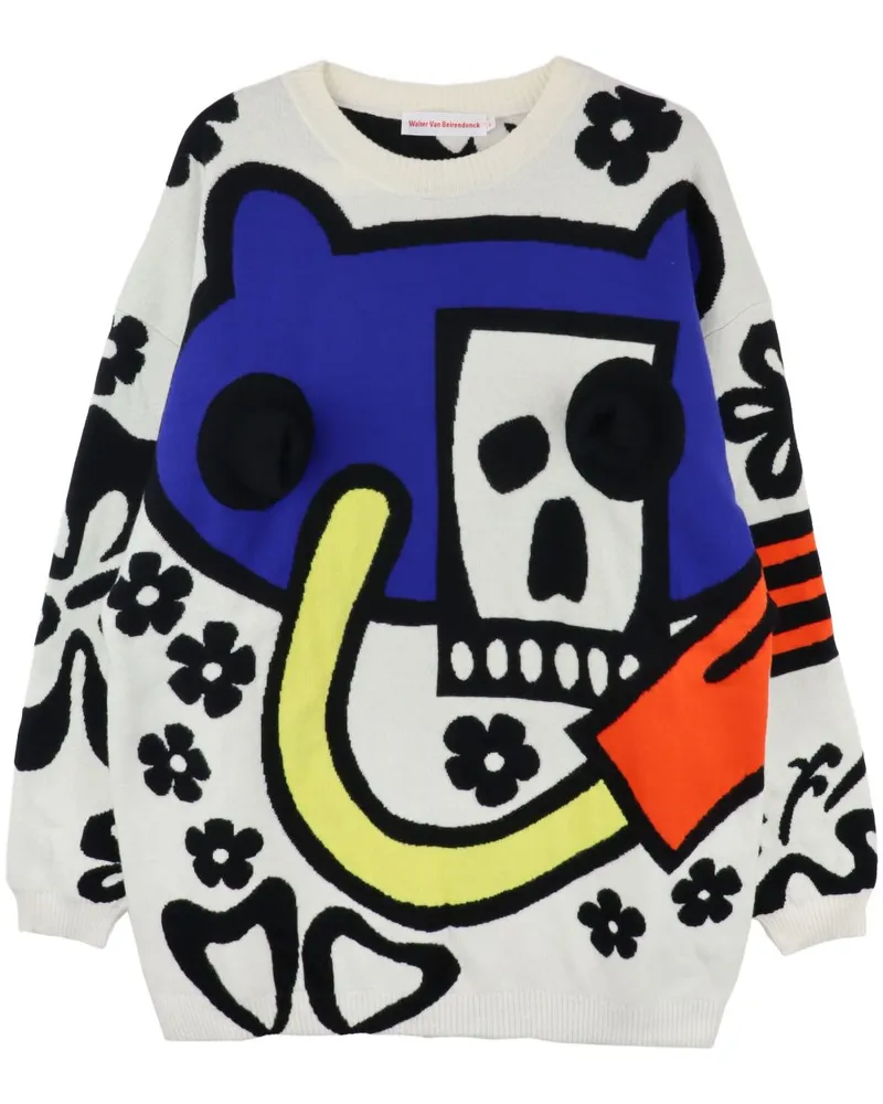Walter van Beirendonck Android Pullover - Weiß Weiß