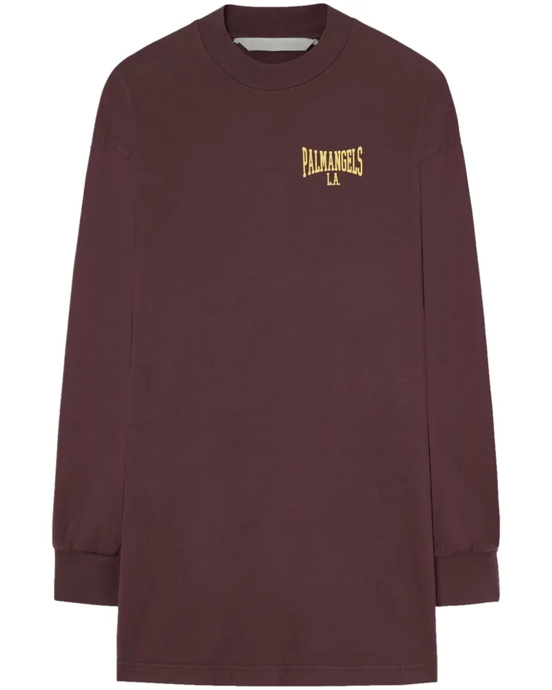Palm Angels Minikleid mit Logo-Print - Violett Violett