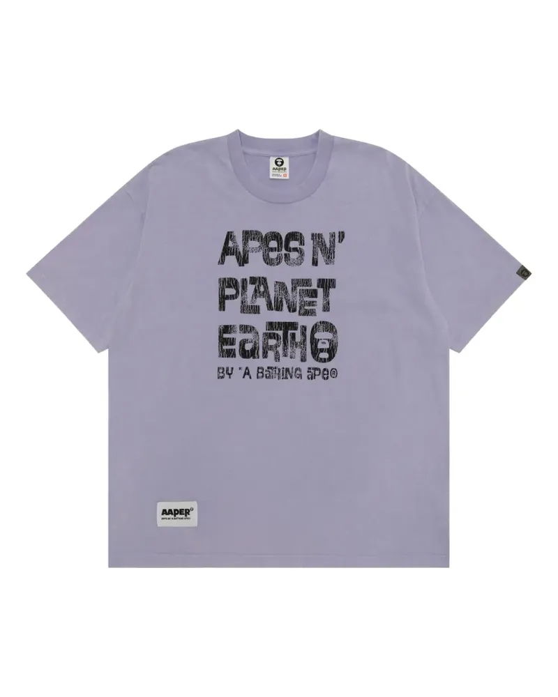 BAPE printed T-shirt - Violett Violett