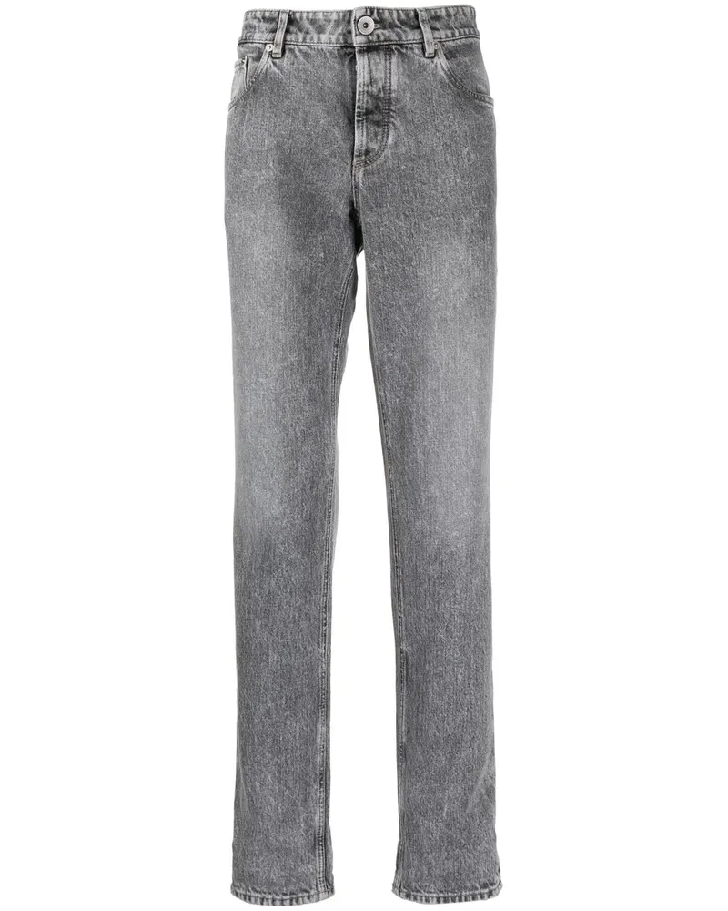 Brunello Cucinelli Klassische Straight-Leg-Jeans - Grau Grau