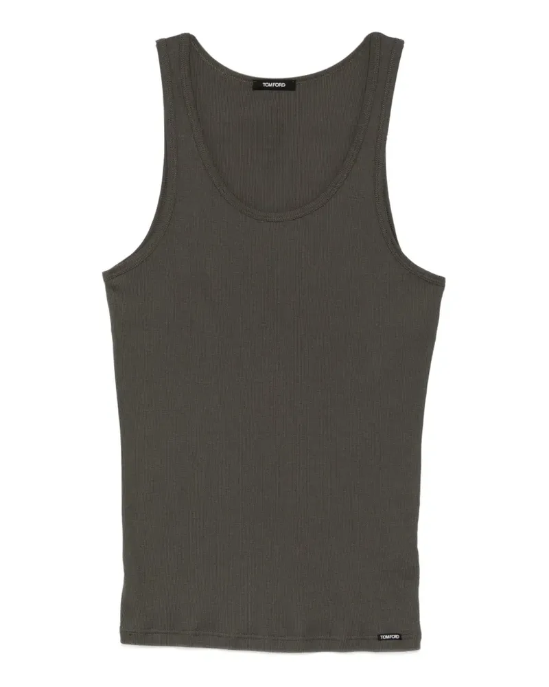 Tom Ford ribbed tank top - Grau Grau