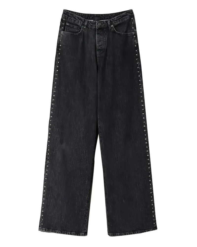 Twin-Set Hose mit weitem Bein - Schwarz Schwarz