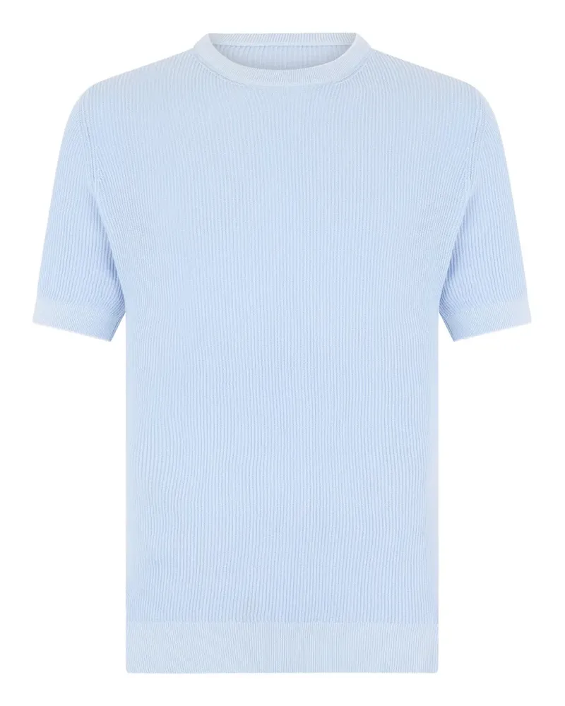 Fedeli crew-neck cotton T-shirt - Blau Blau