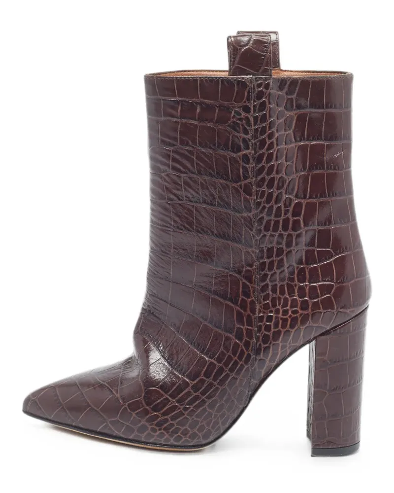 Paris Texas croc-embossed ankle boots - Braun Braun