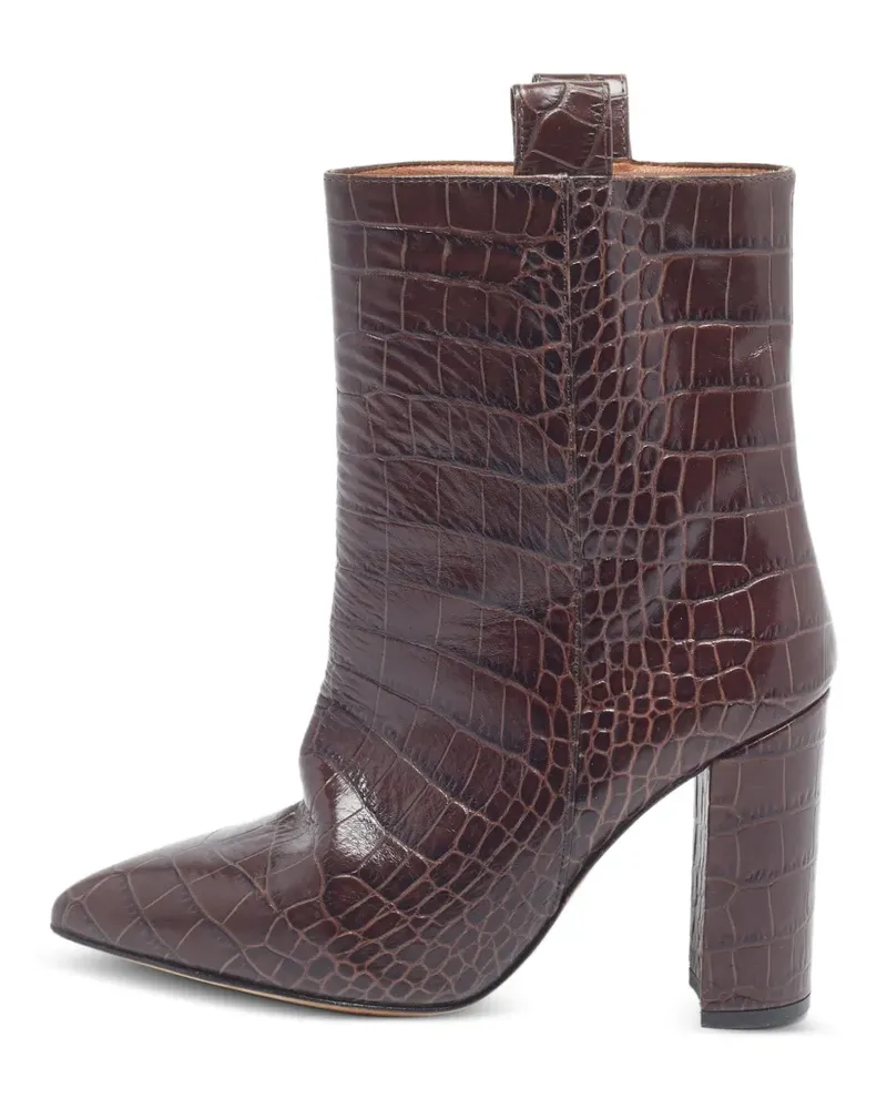 Paris Texas Stiefeletten mit Kroko-Effekt - Braun Braun