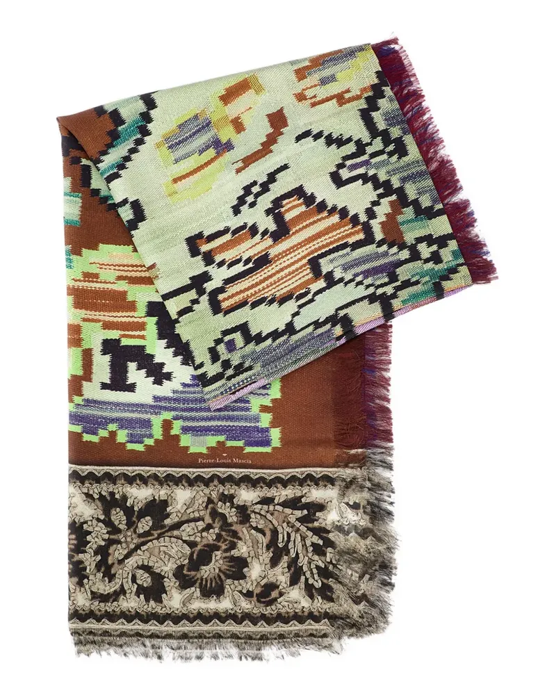 Pierre-Louis Mascia Schal mit Blumenmuster - Braun Braun