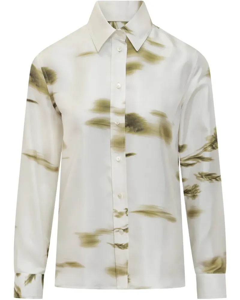 Ferragamo Hemd mit Blumen-Print - Weiß Weiß