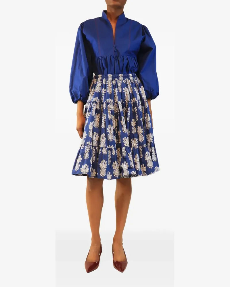 La DoubleJ Quintana Rock-Set mit Blumen - Blau Blau