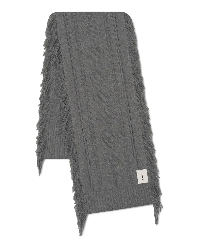 AERON Schal mit Zopfmuster - Grau Grau