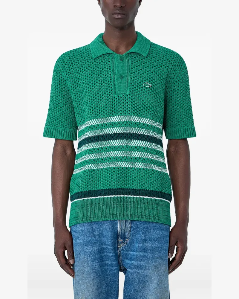 Lacoste textured-knit polo shirt - Grün Grün