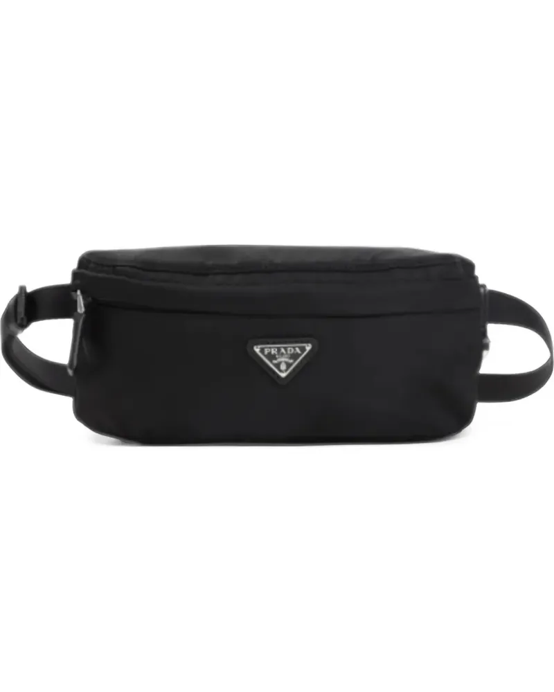 Prada Gürteltasche mit Logo-Schild - Schwarz Schwarz