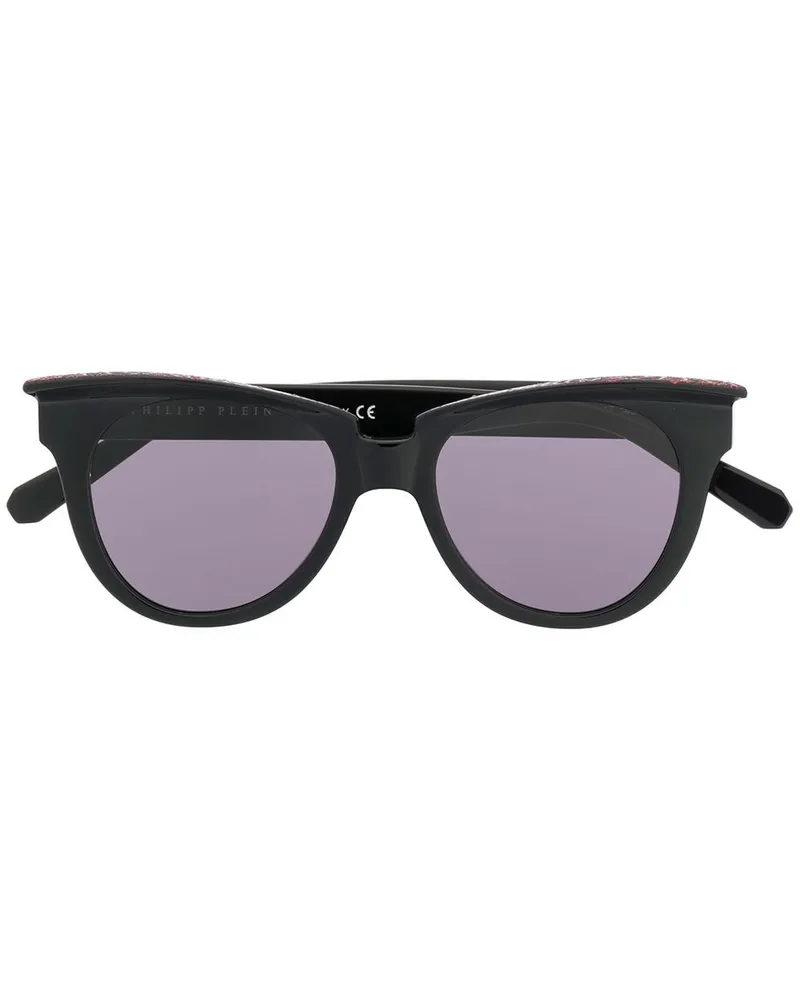 Philipp Plein Cat-Eye-Sonnenbrille - Schwarz Schwarz