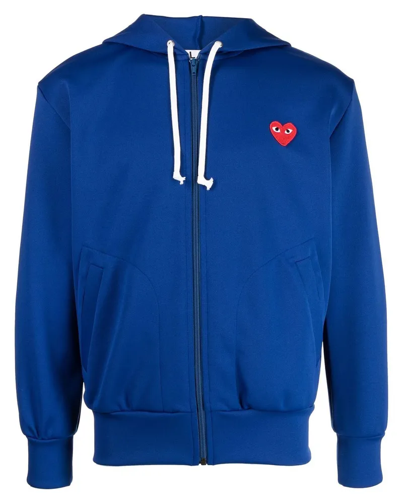 Comme des Garçons Kapuzenjacke mit Logo-Stickerei - Blau Blau