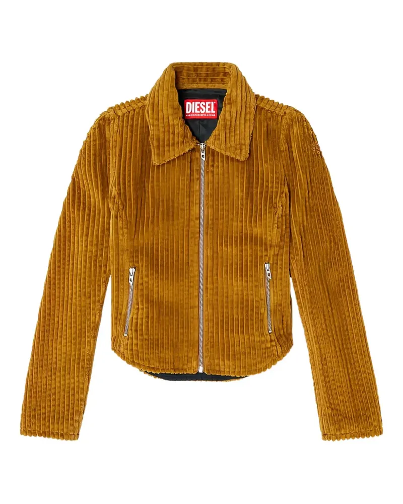 Diesel G-Enea corduroy zip jacket - Braun Braun