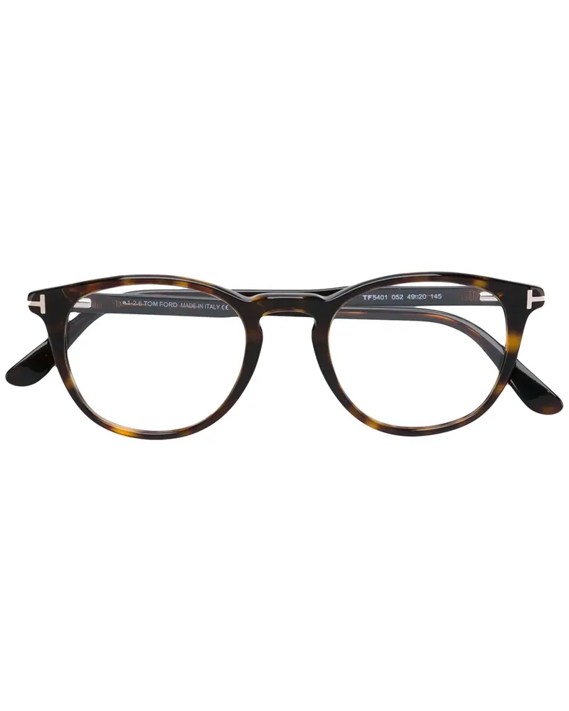 Tom Ford Brille mit rundem Gestell - Braun Braun