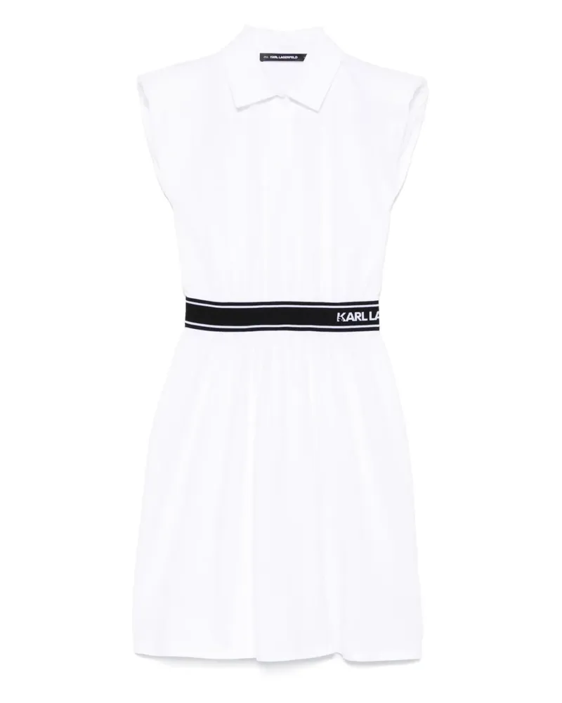 Karl Lagerfeld Minikleid mit Polokragen - Weiß Weiß