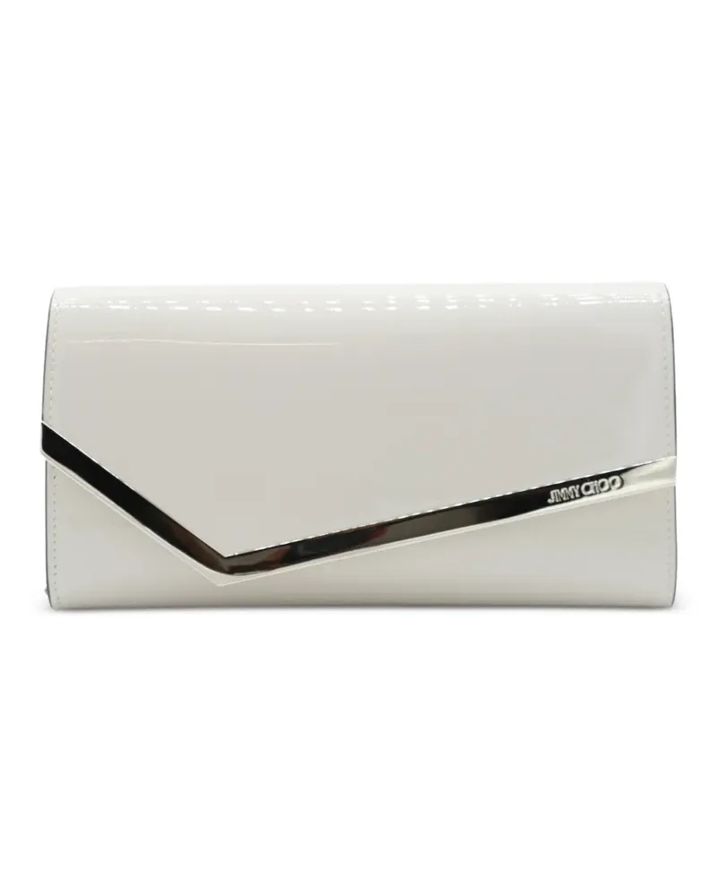 Jimmy Choo Emmie Clutch aus Lackleder - Weiß Weiß