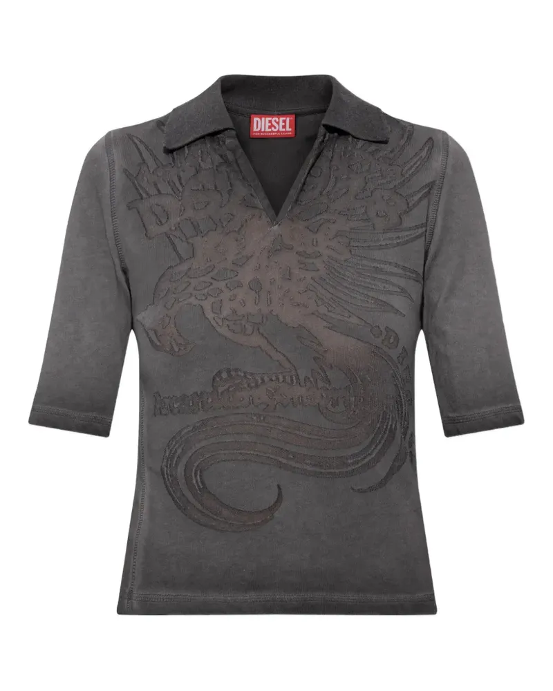 Diesel T-BEA graphic-print polo shirt - Grau Grau