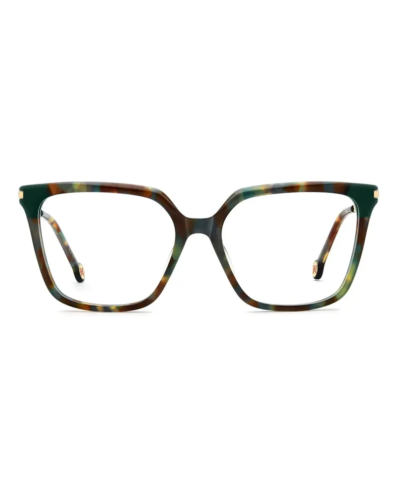 Carolina Herrera New York Eckige Brille mit Muster - Grün Grün