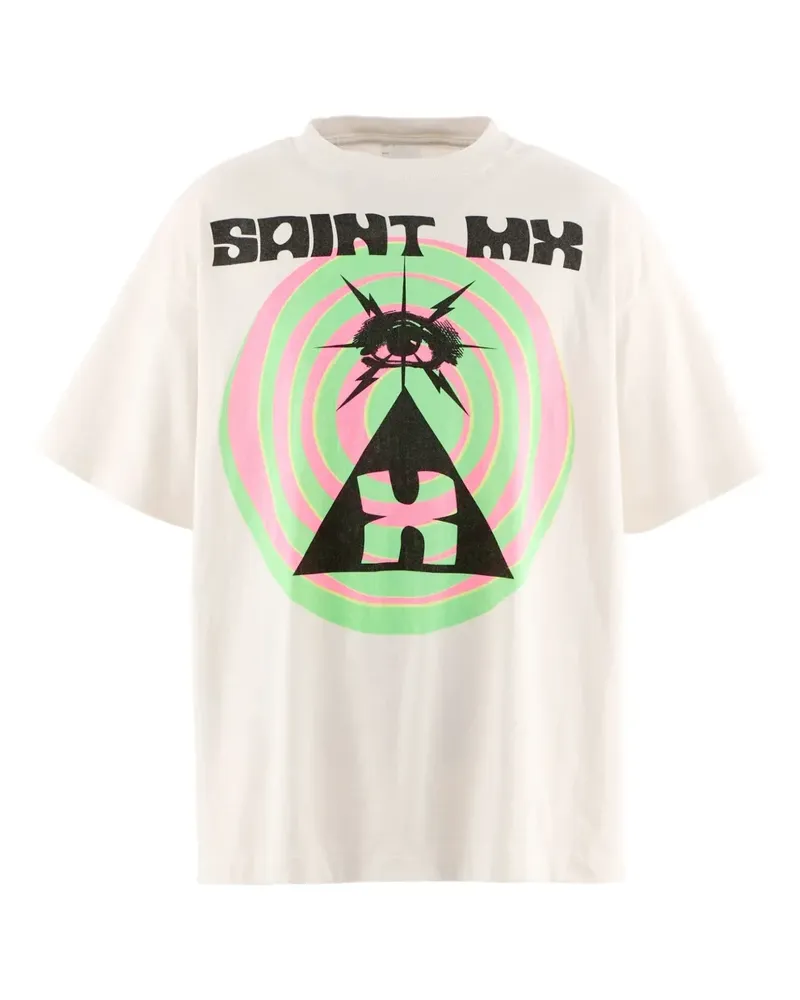SAINT MXXXXXX T-Shirt mit grafischem Print - Weiß Weiß