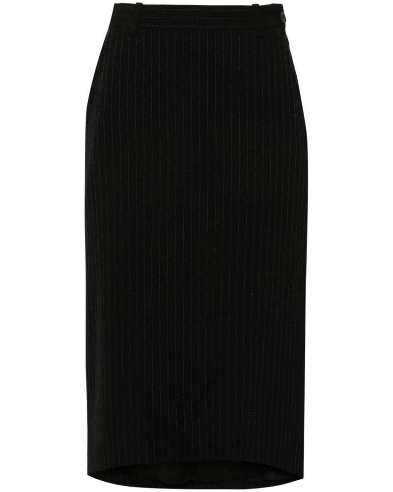 Balenciaga Hourglass Midirock - Schwarz Schwarz