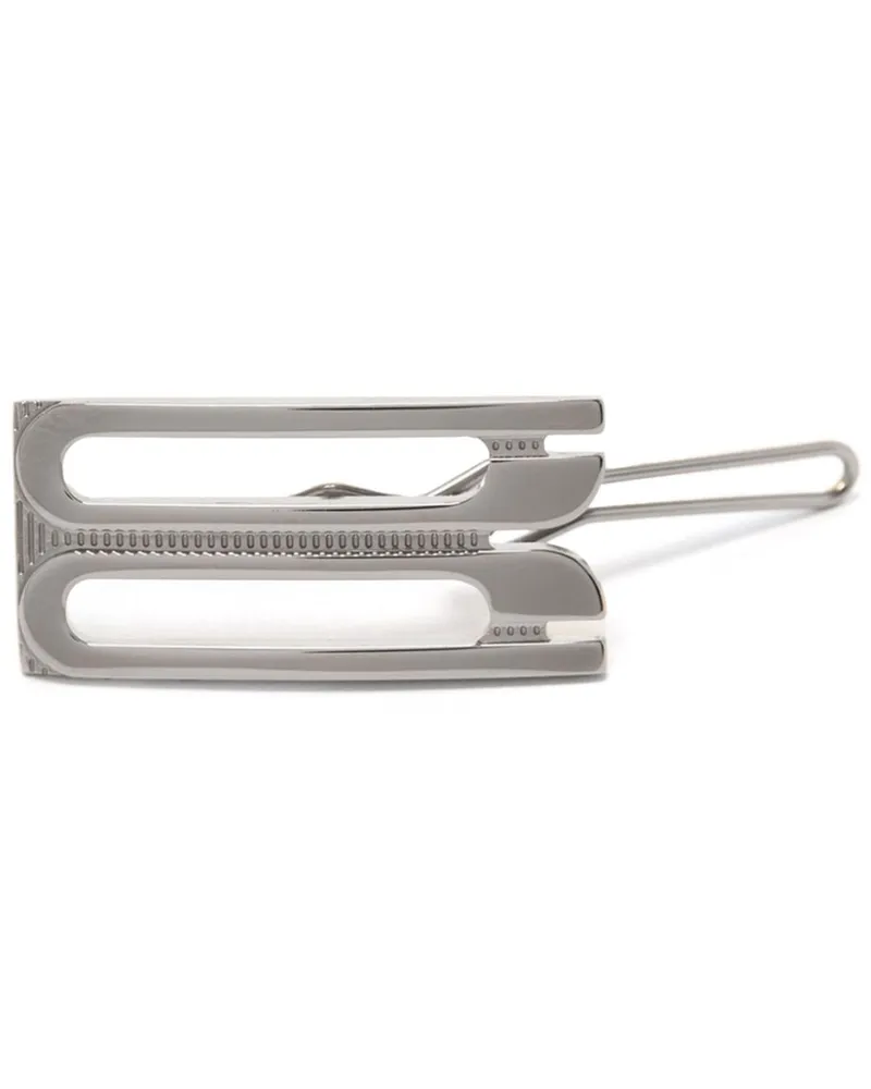 Victoria Beckham Haarspange mit Logo - Silber Silber