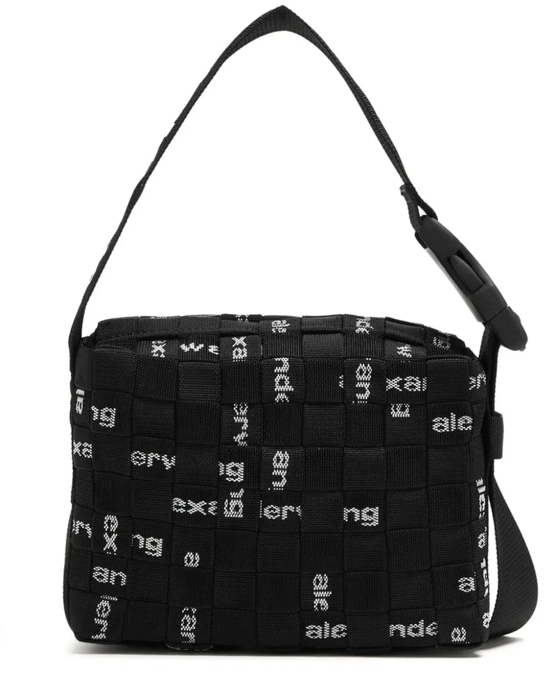 Alexander Wang Schultertasche mit Logo Schwarz