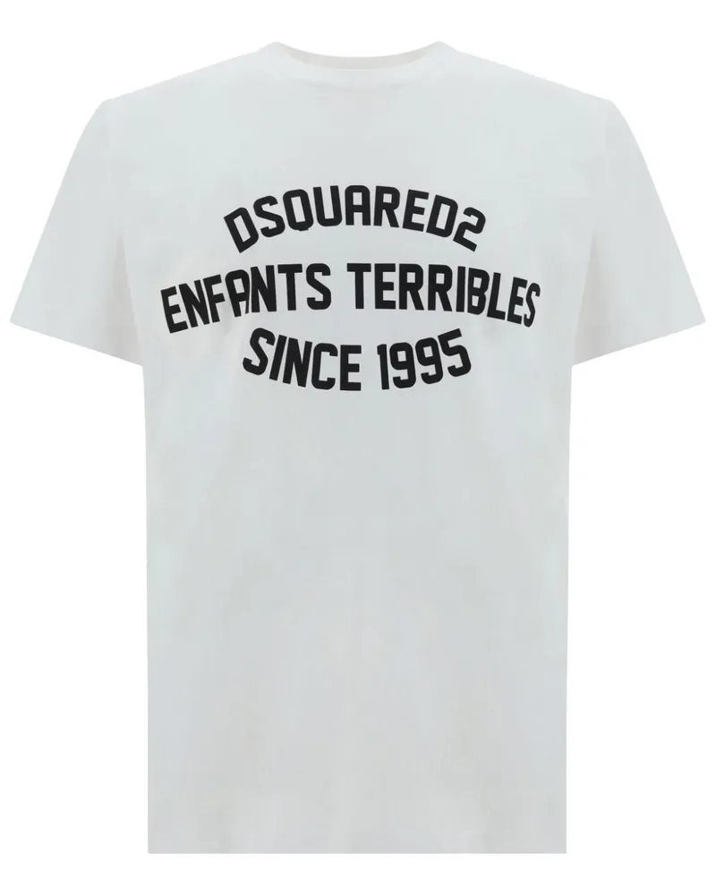 Dsquared2 T-Shirt mit Logo-Print - Weiß Weiß