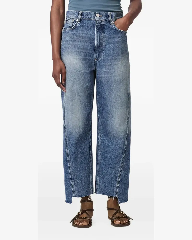 AllSaints raw-hem wide-leg jeans - Blau Blau