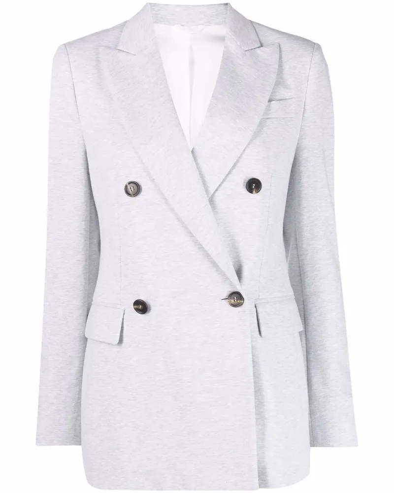 Brunello Cucinelli Doppelreihiger Blazer - Grau Grau